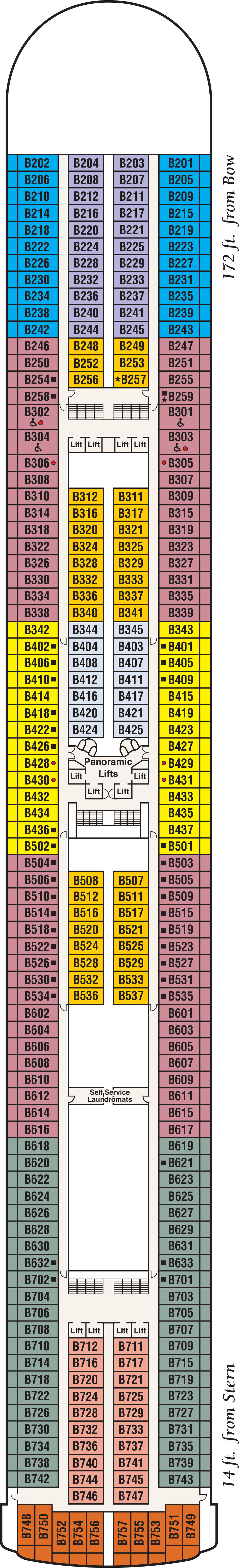 Baja (Deck 11) deck plan for Crown Princess
