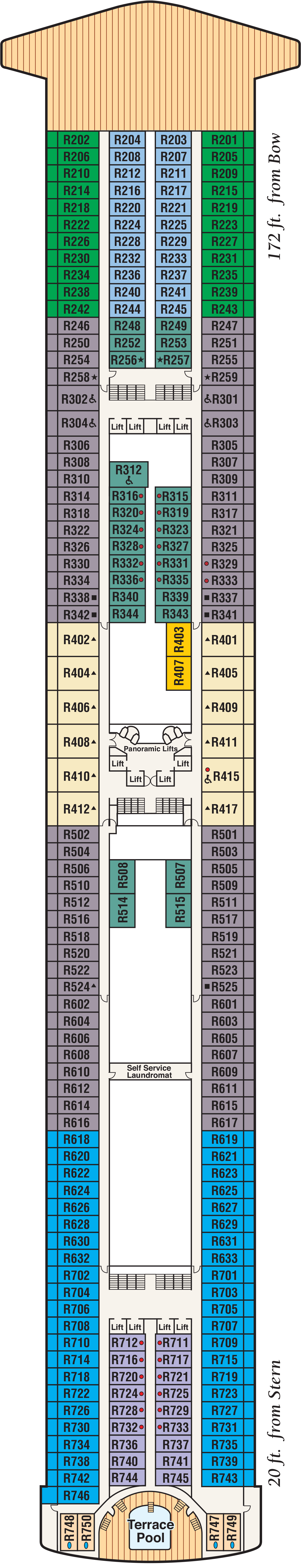 Riviera (Deck 14) deck plan for Crown Princess