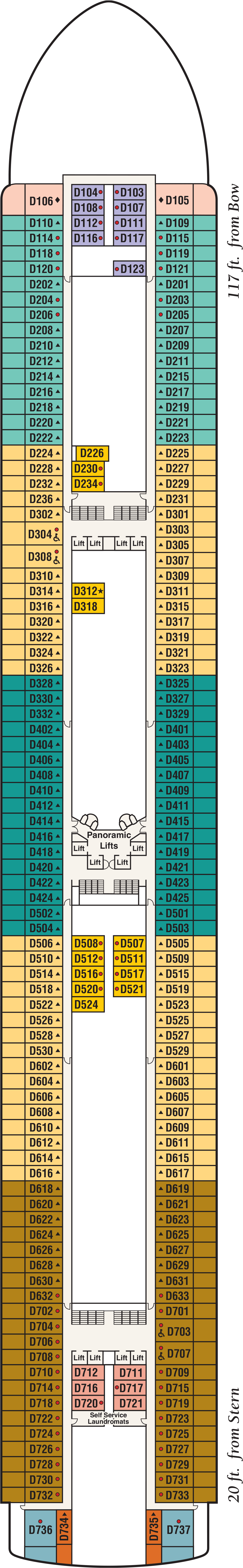 Dolphin (Deck 9) deck plan for Crown Princess
