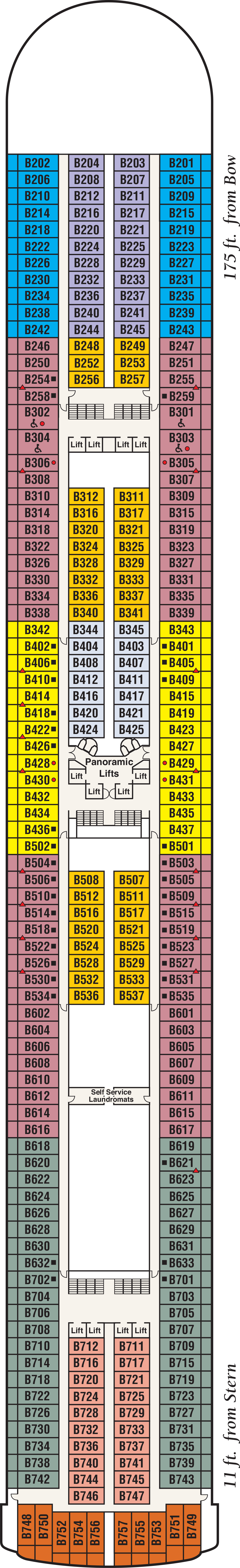 Baja (Deck 11) deck plan for Emerald Princess