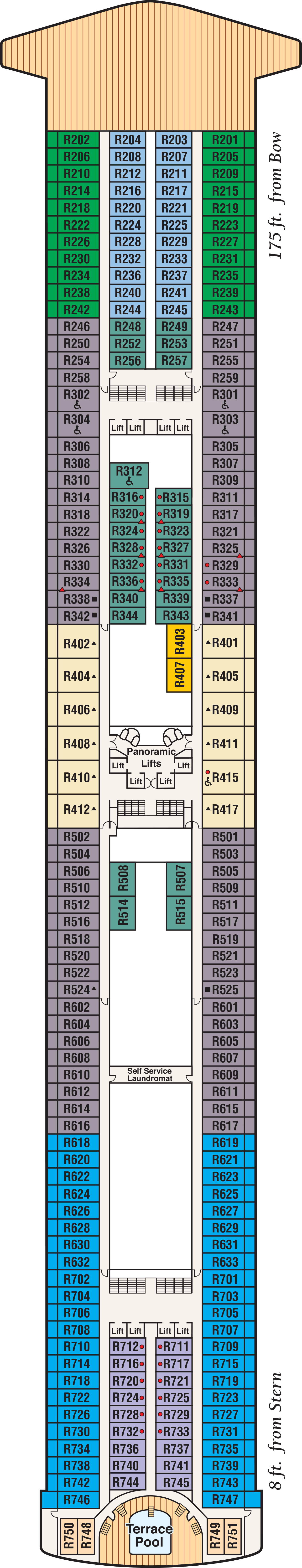 Riviera (Deck 14) deck plan for Emerald Princess