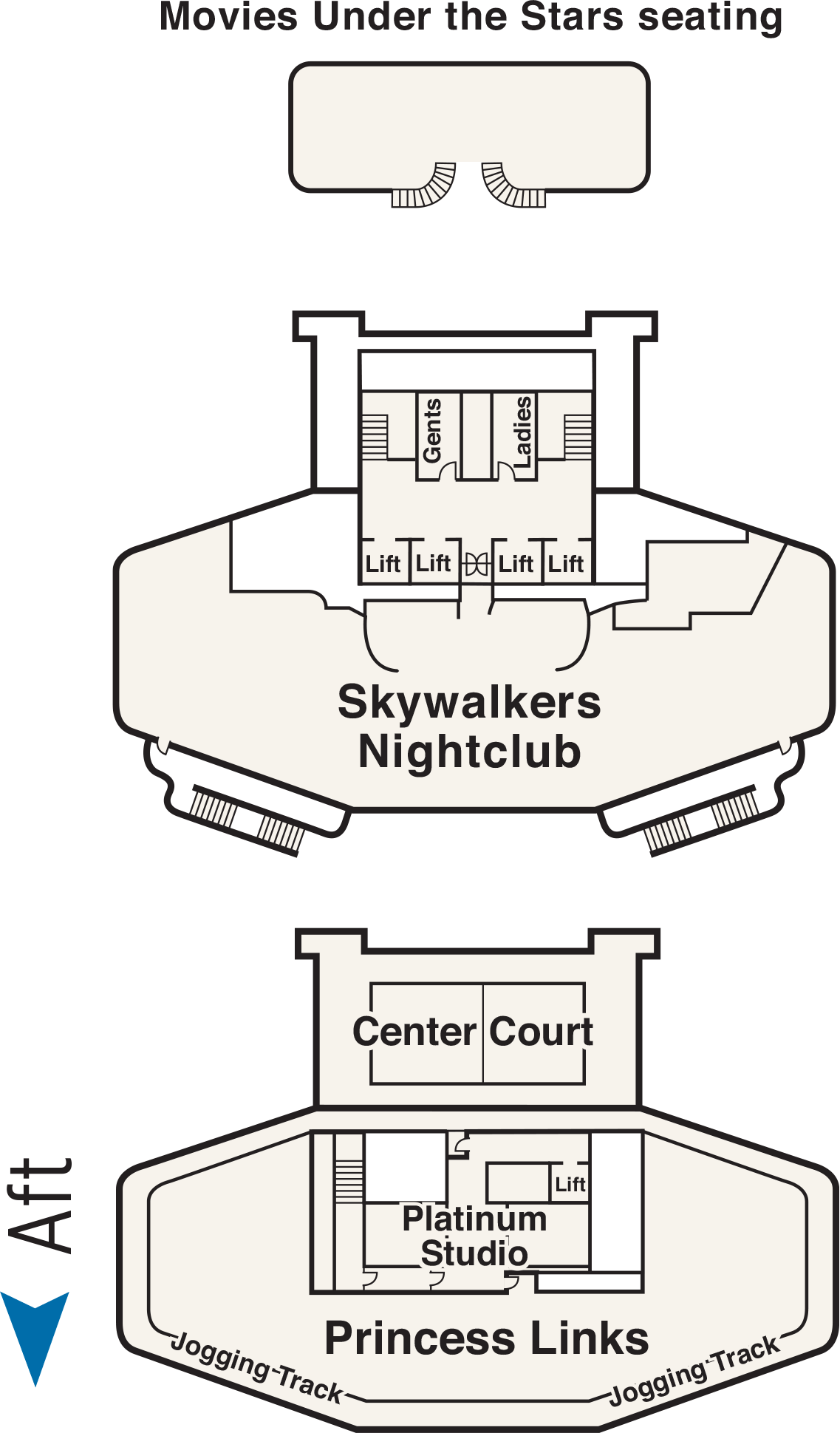Sky/Star (Deck 18/19) deck plan for Emerald Princess