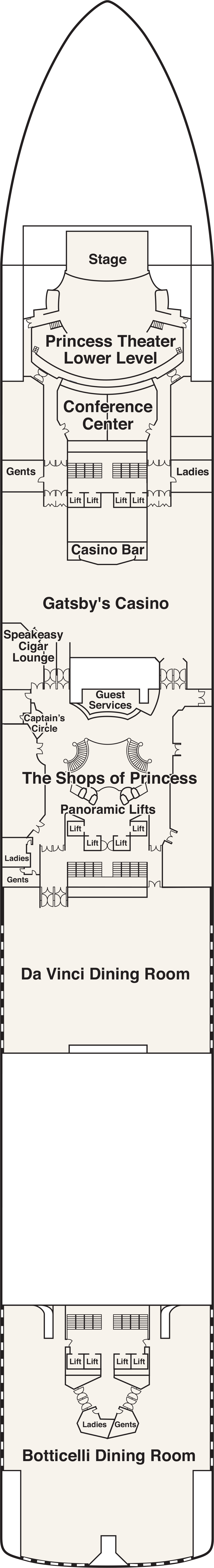 Fiesta (Deck 6) deck plan for Emerald Princess