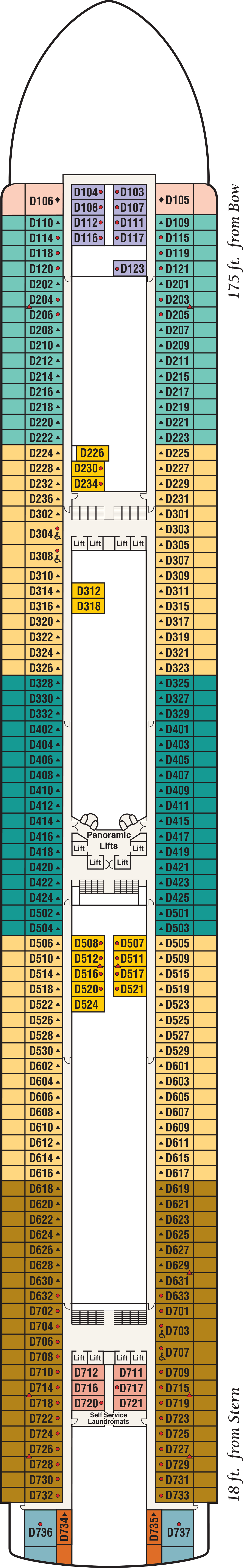 Dolphin (Deck 9) deck plan for Emerald Princess