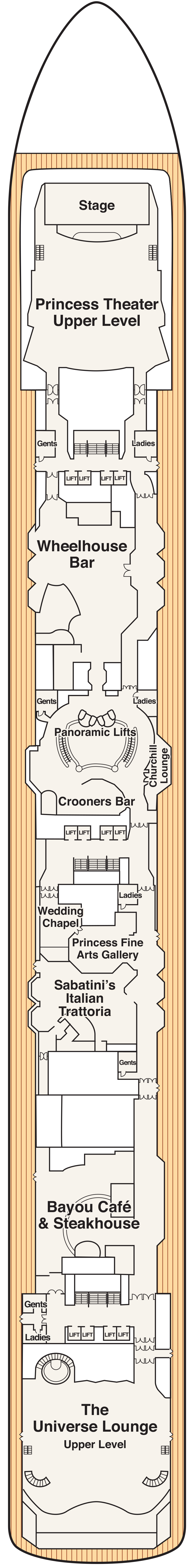 Promenade (Deck 7) deck plan for Coral Princess