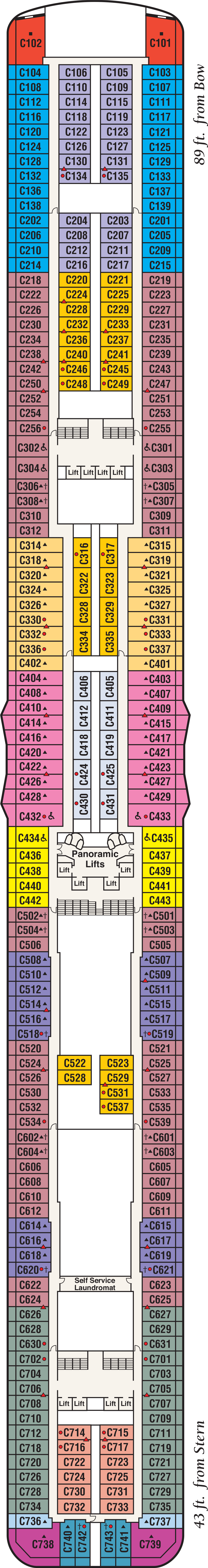 Caribe (Deck 10) deck plan for Majestic Princess