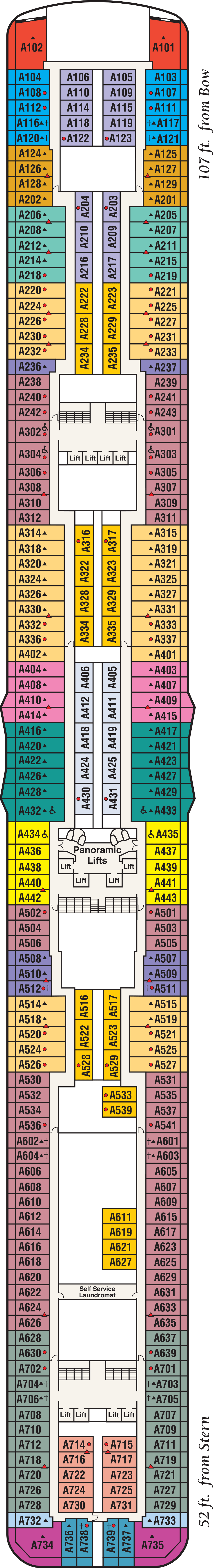 Aloha (Deck 12) deck plan for Majestic Princess