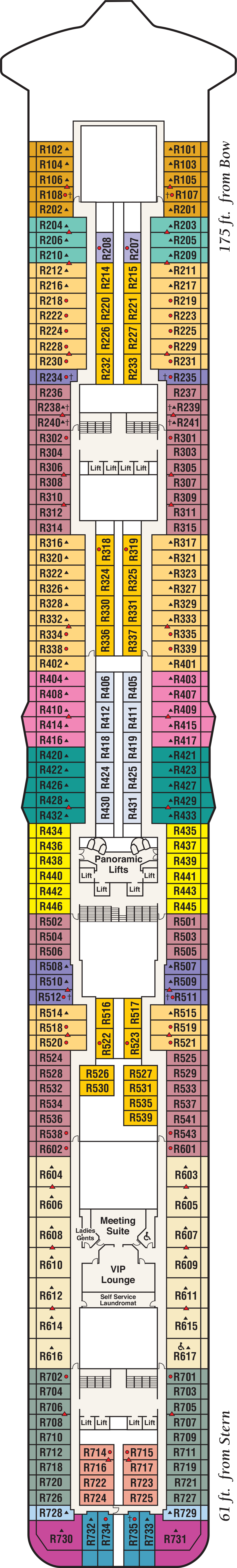 Riviera (Deck 14) deck plan for Majestic Princess
