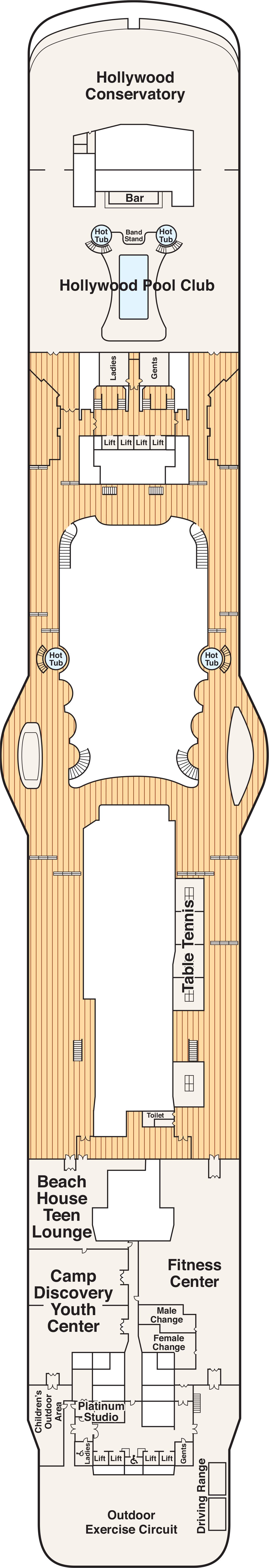 Sun (Deck 17) deck plan for Majestic Princess