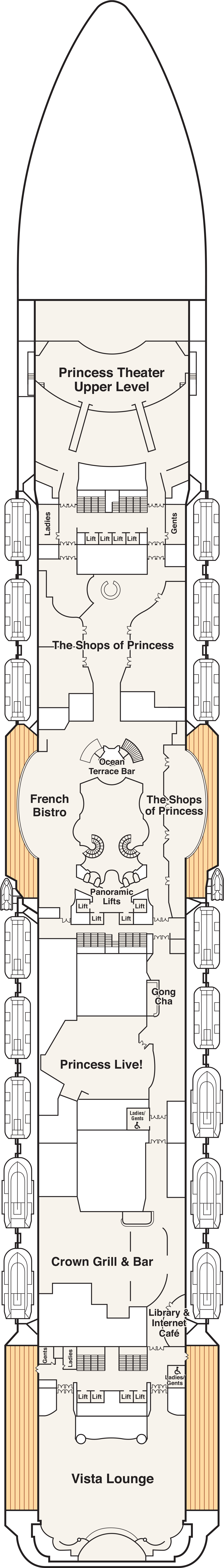 Promenade (Deck 7) deck plan for Majestic Princess