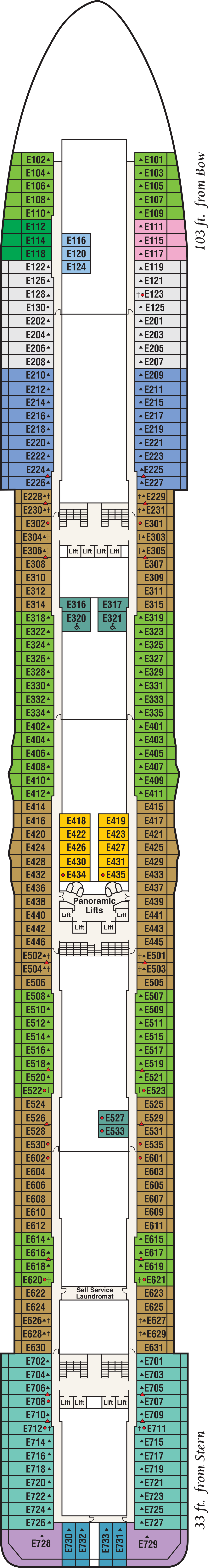 Emerald (Deck 8) deck plan for Majestic Princess