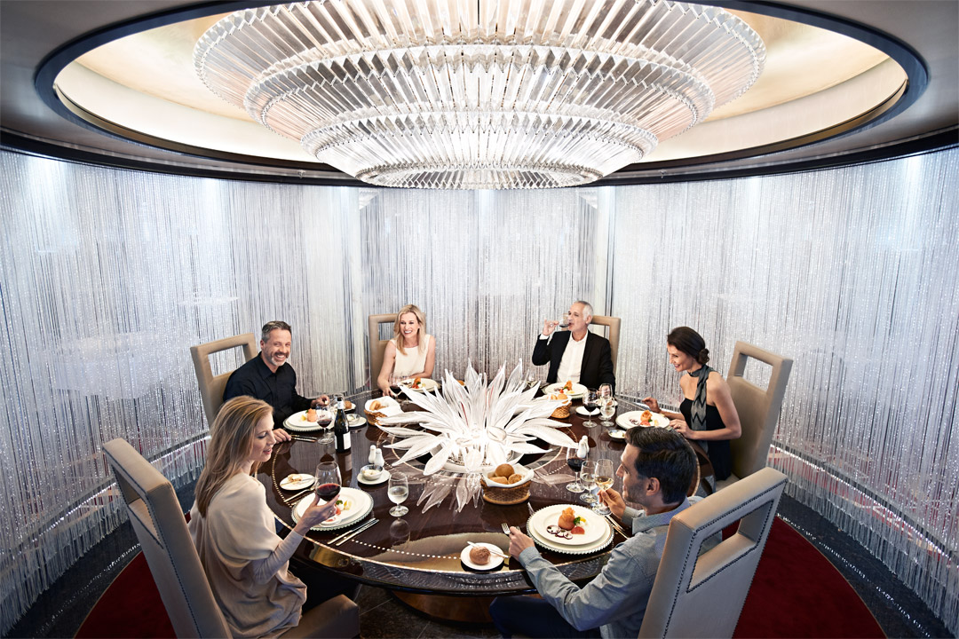  Chef’s Table Lumiere is the most exclusive dining experience onboard this ship. 