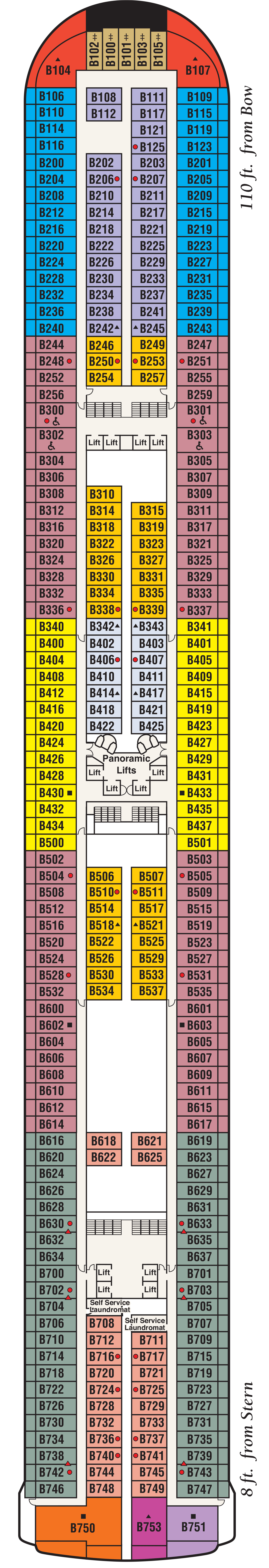 Baja (Deck 11) deck plan for Diamond Princess