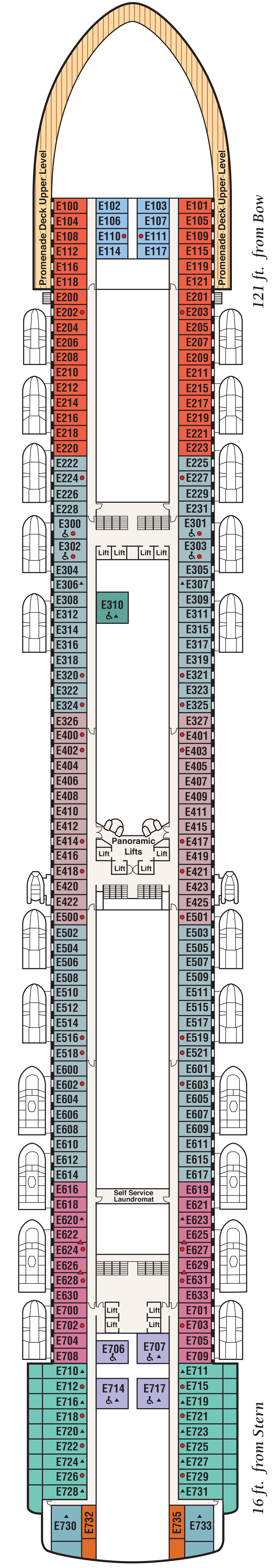 Emerald (Deck 8) deck plan for Diamond Princess