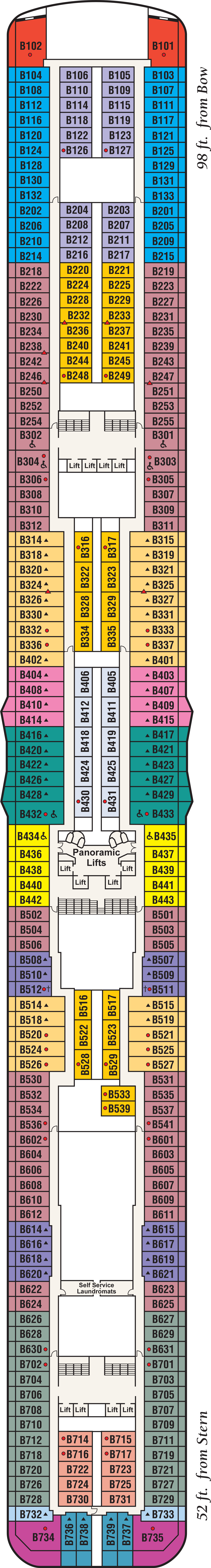 Baja (Deck 11) deck plan for Enchanted Princess