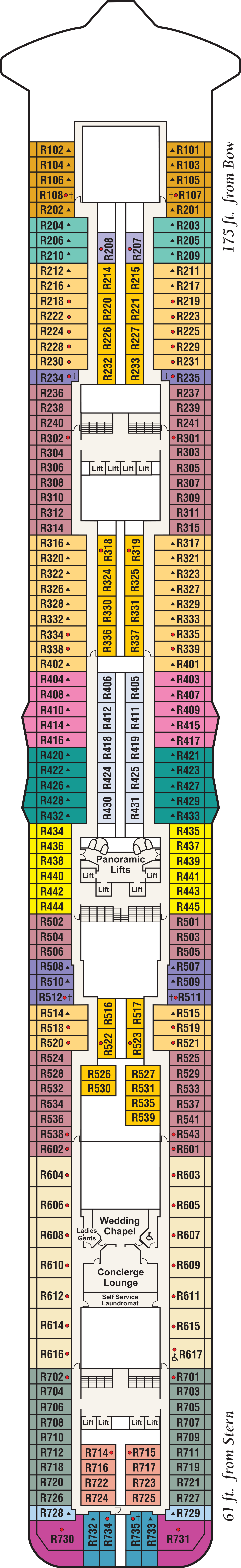 Riviera (Deck 14) deck plan for Enchanted Princess