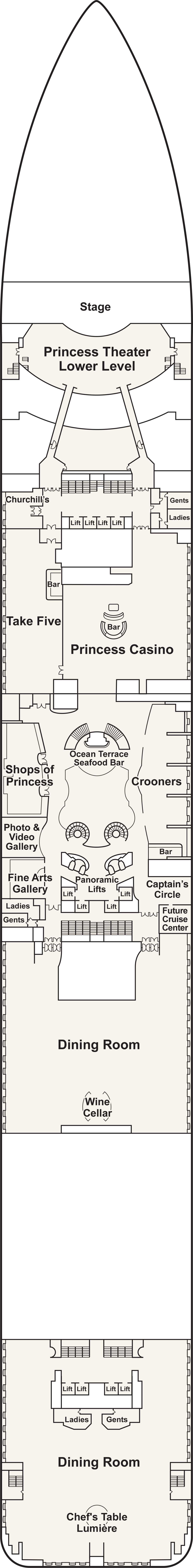 Fiesta (Deck 6) deck plan for Enchanted Princess