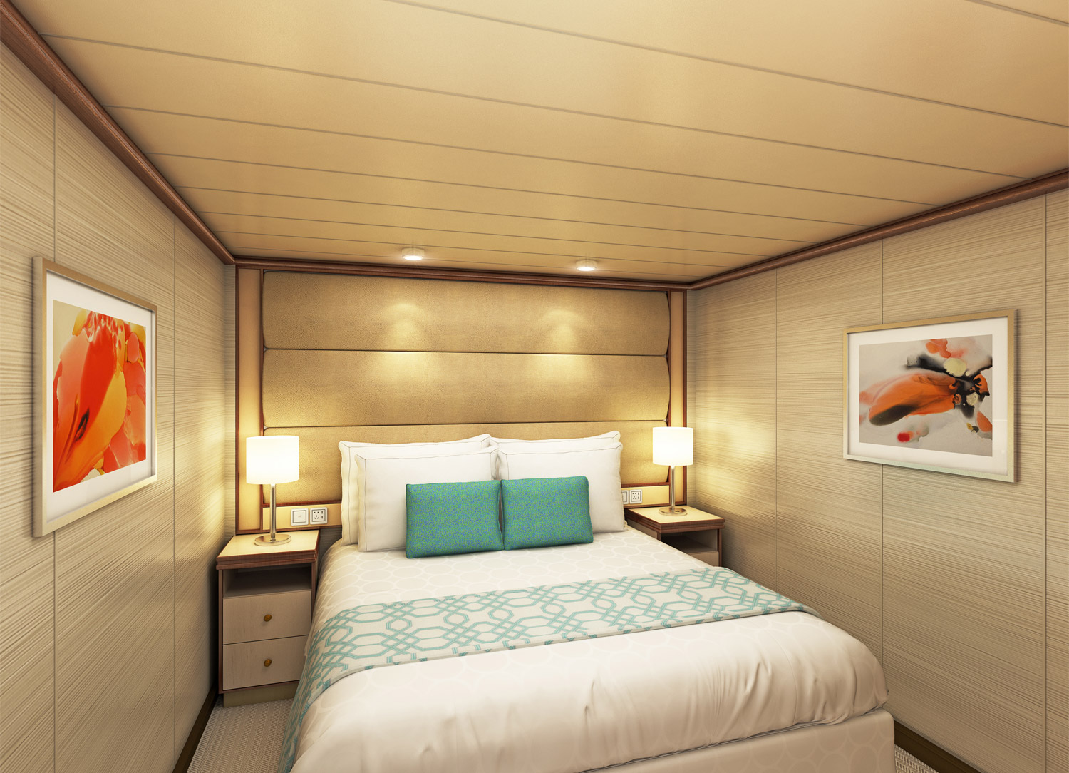 Interior  stateroom on Enchanted Princess