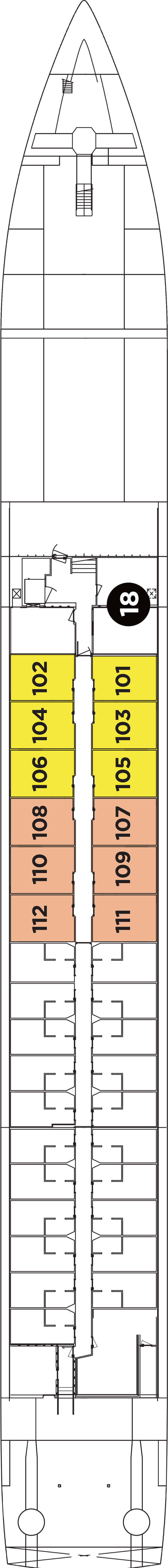 Indigo (Deck 1) deck plan for Avalon Visionary