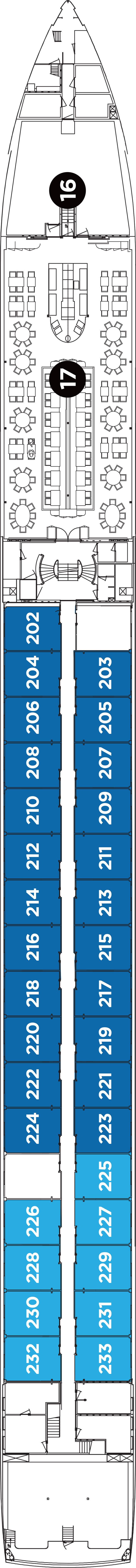 Sapphire (Deck 2) deck plan for Avalon Expression