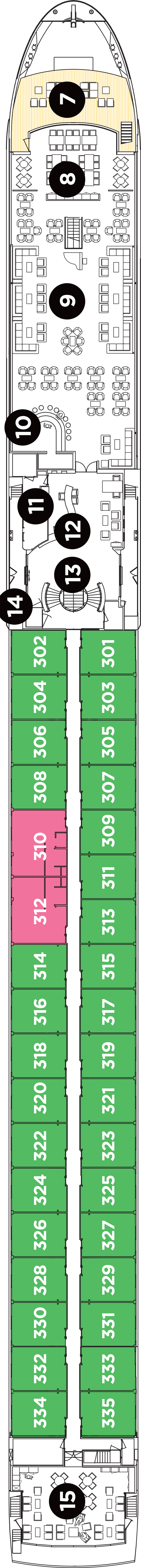 Royal (Deck 3) deck plan for Avalon Expression