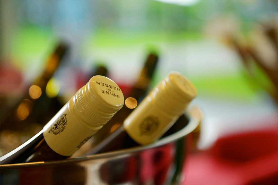  Enjoy fine European wines onboard <em>Avalon Impression</em>.   