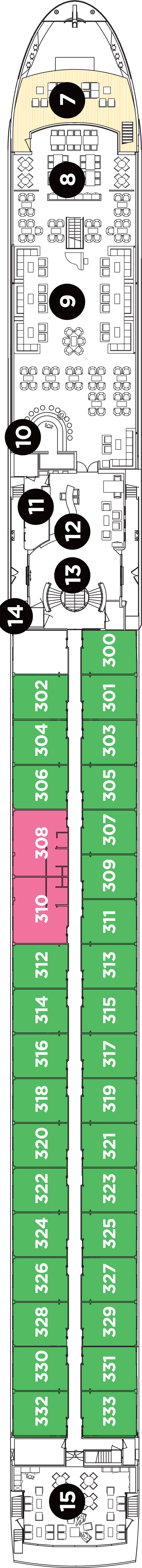 Royal (Deck 3) deck plan for Avalon Panorama