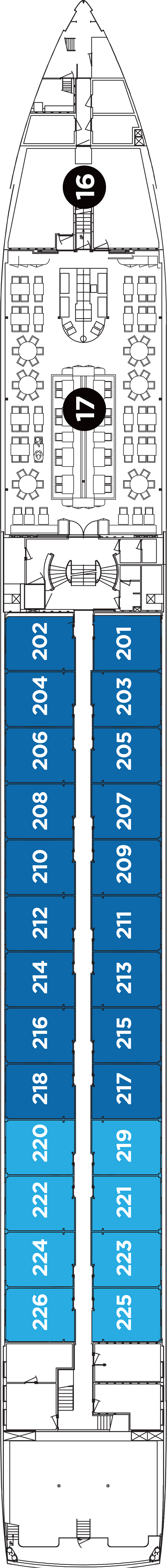 Sapphire (Deck 2) deck plan for Avalon Poetry II