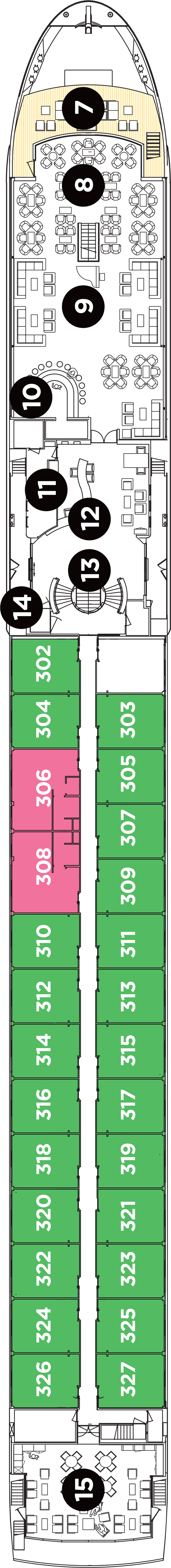 Royal (Deck 3) deck plan for Avalon Poetry II
