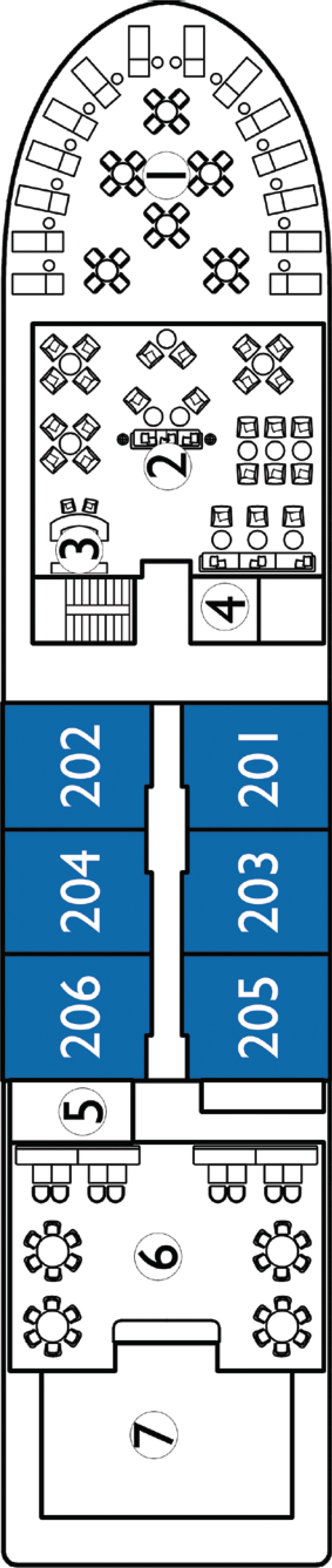 Tonle (Deck 2) deck plan for Avalon Siem Reap