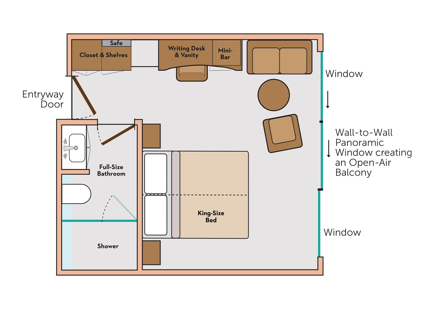 Panorama Suite stateroom on Avalon Siem Reap