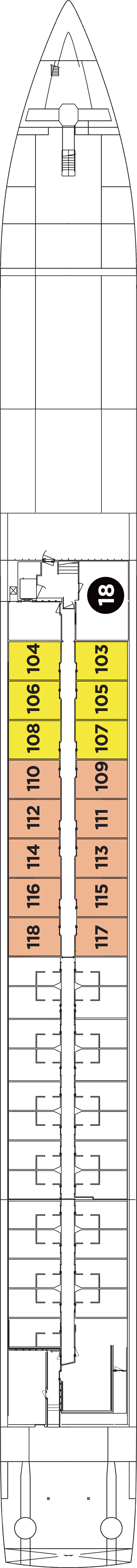 Indigo (Deck 1) deck plan for Avalon Vista