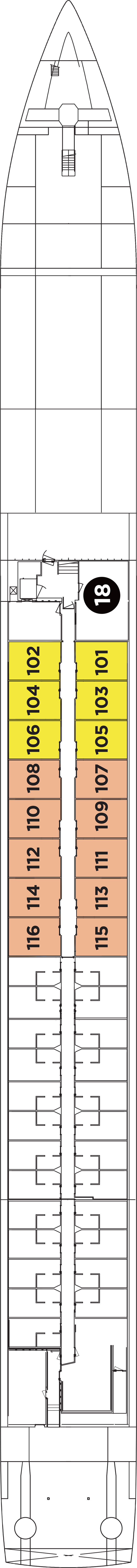 Indigo (Deck 1) deck plan for Avalon Impression
