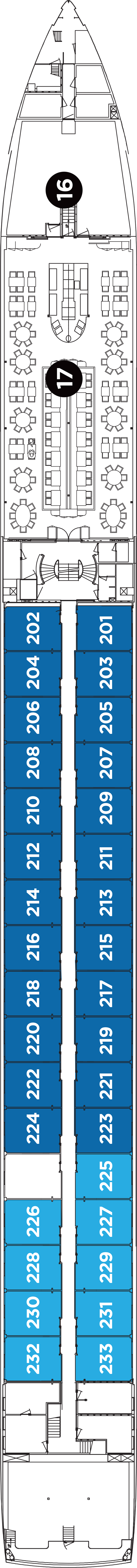 Sapphire (Deck 2) deck plan for Avalon Impression