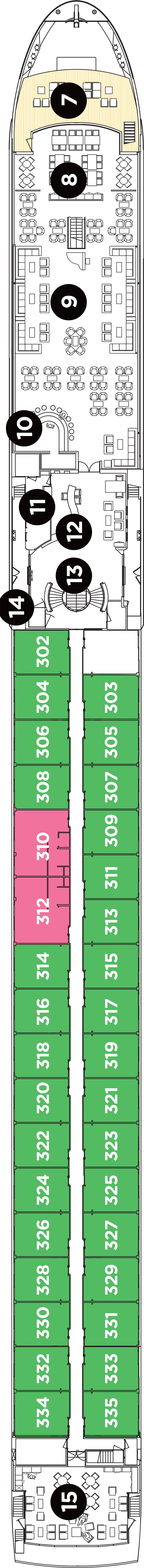 Royal (Deck 3) deck plan for Avalon Impression