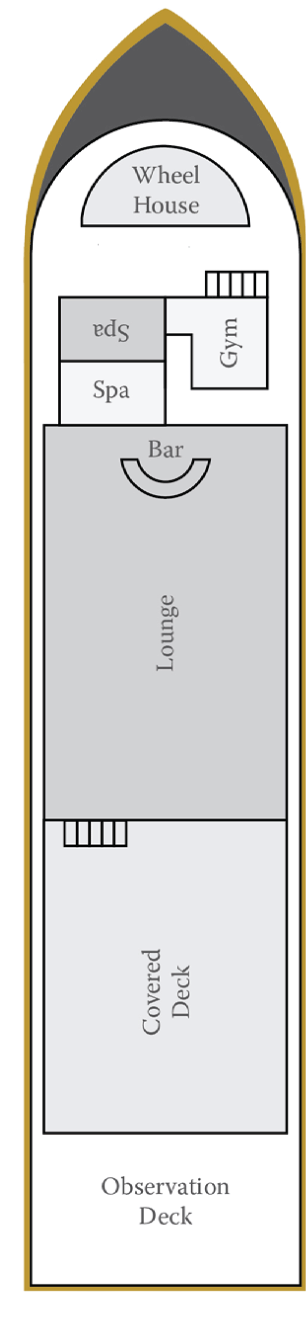 Sun (Deck 3) deck plan for Ganges Voyager 