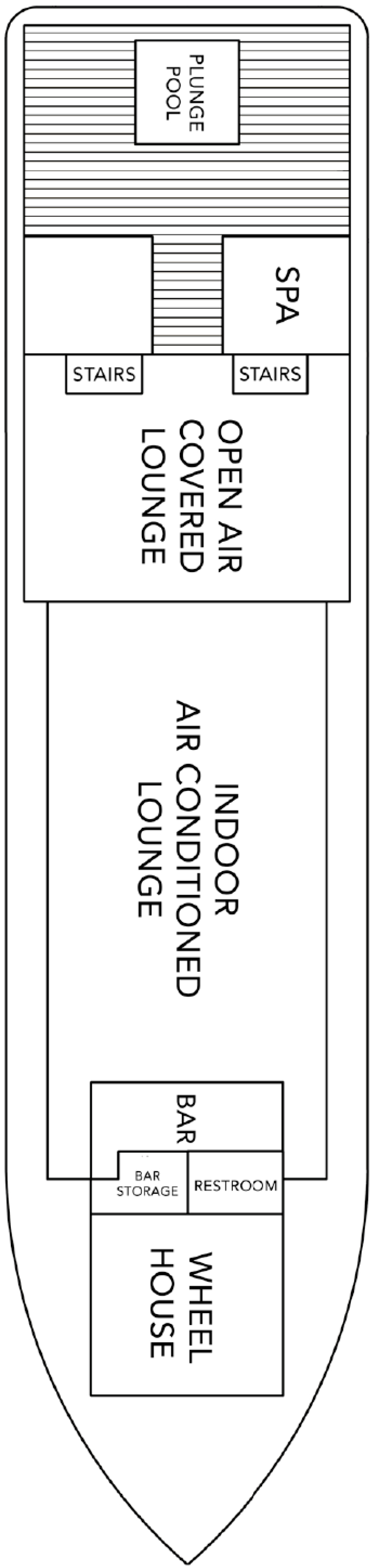 Observation (Deck 3) deck plan for Delfin III