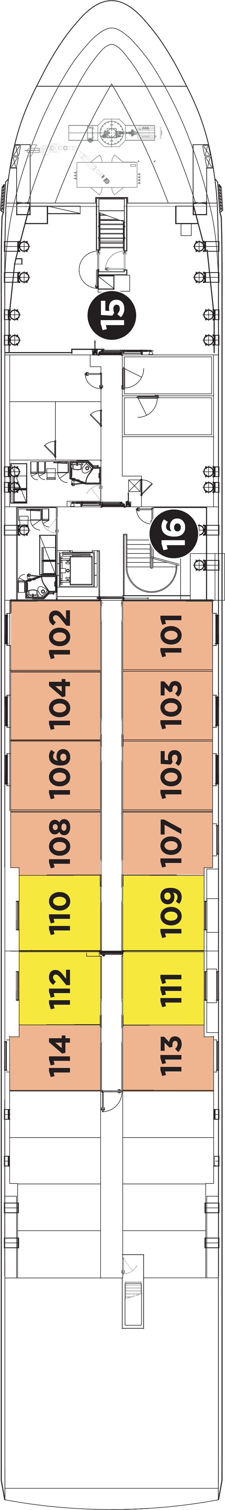 Indigo (Deck 1) deck plan for Avalon Alegria
