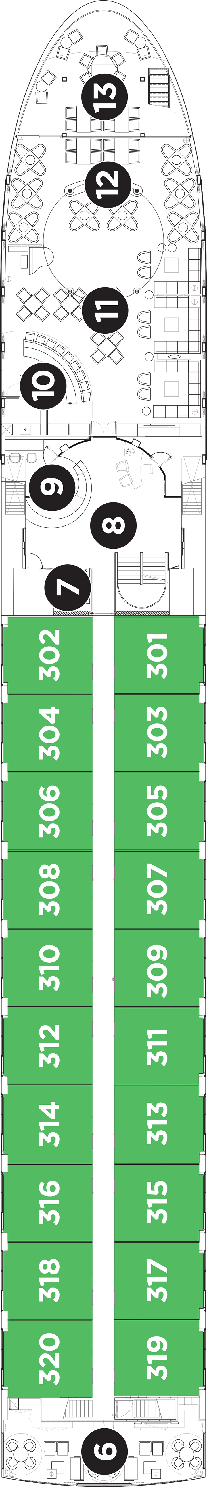 Royal (Deck 3) deck plan for Avalon Alegria