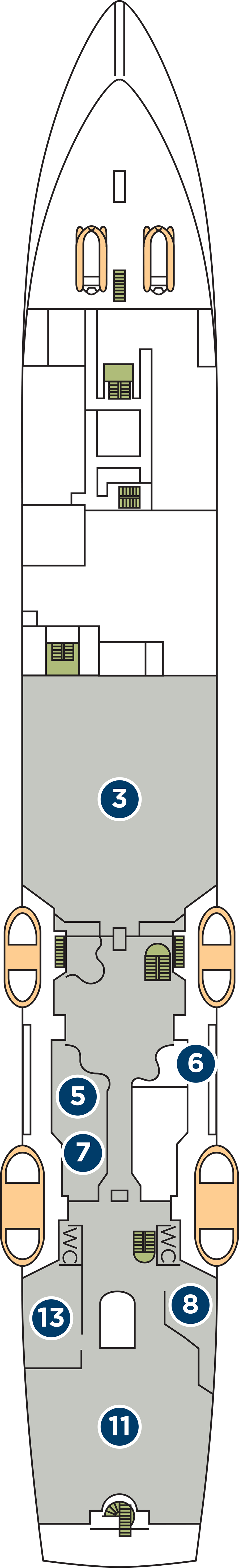 Deck 3 deck plan for Wind Star