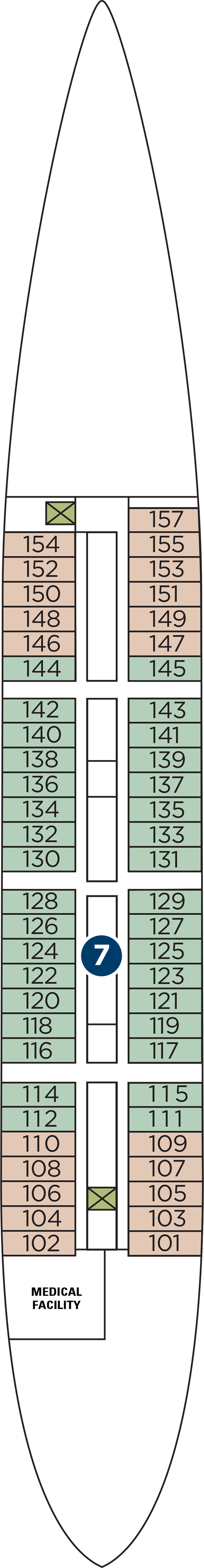 Deck 1 deck plan for Wind Surf