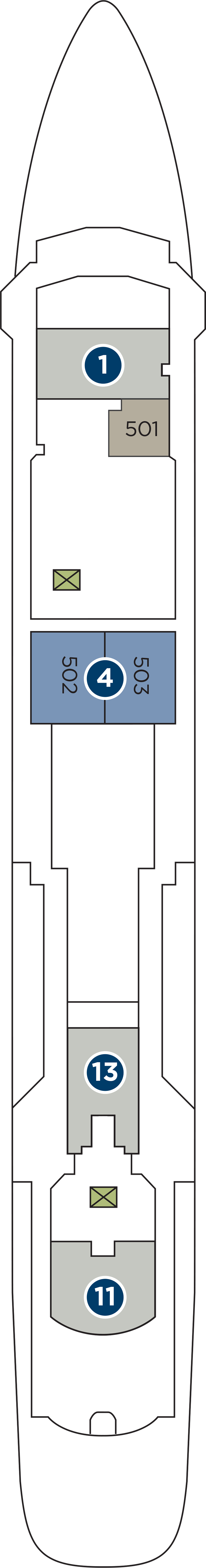 Bridge (Deck 5) deck plan for Wind Surf