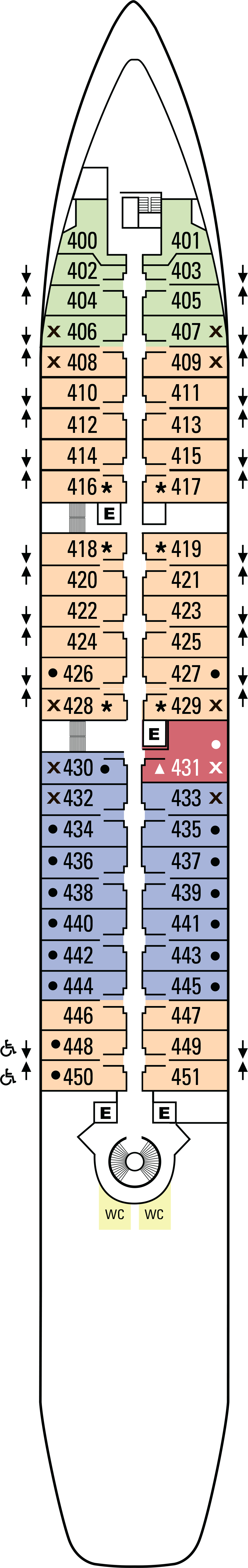 Deck 4 deck plan for Star Legend
