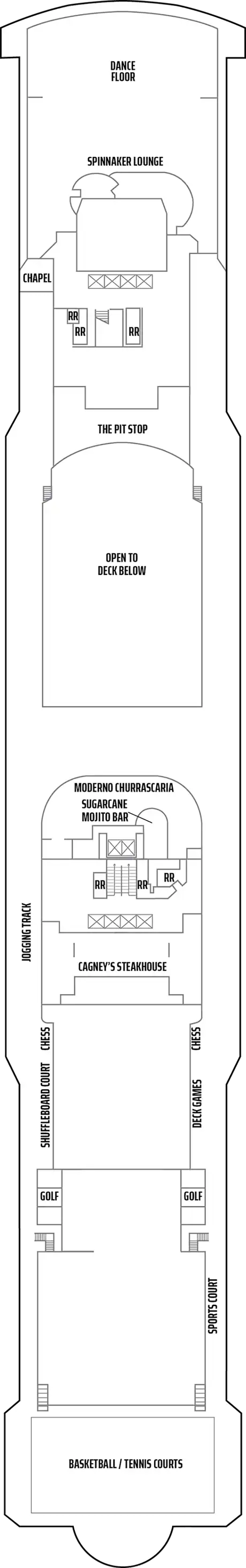 Deck 13 deck plan for Norwegian Jewel