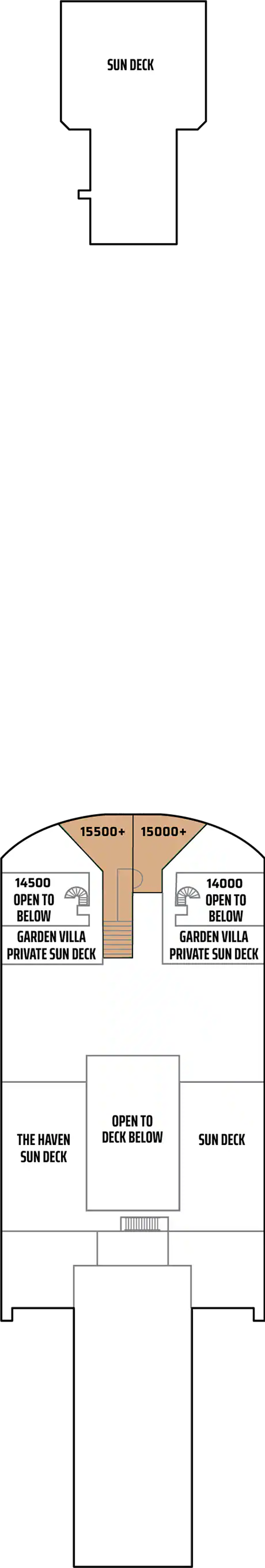 Deck 15 deck plan for Norwegian Jewel