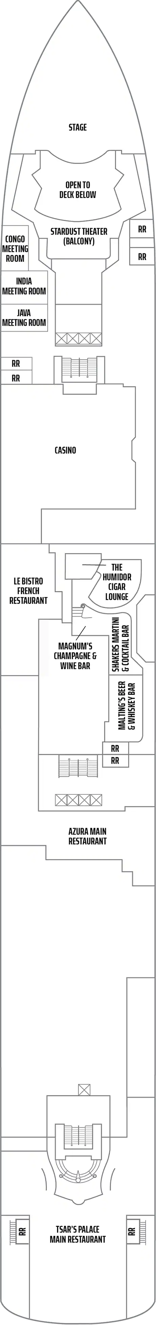 Deck 6 deck plan for Norwegian Jewel