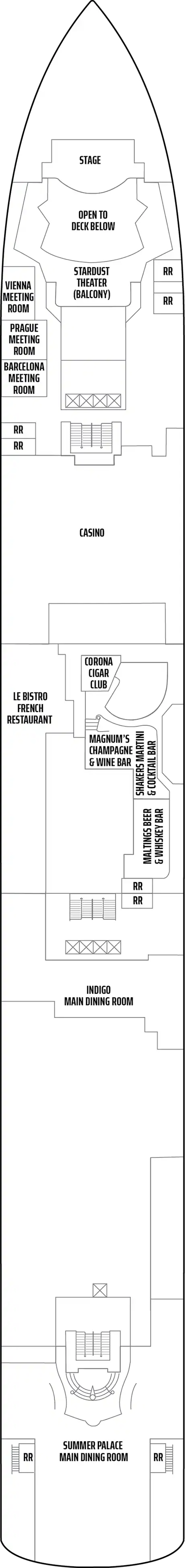 Deck 6 deck plan for Norwegian Pearl