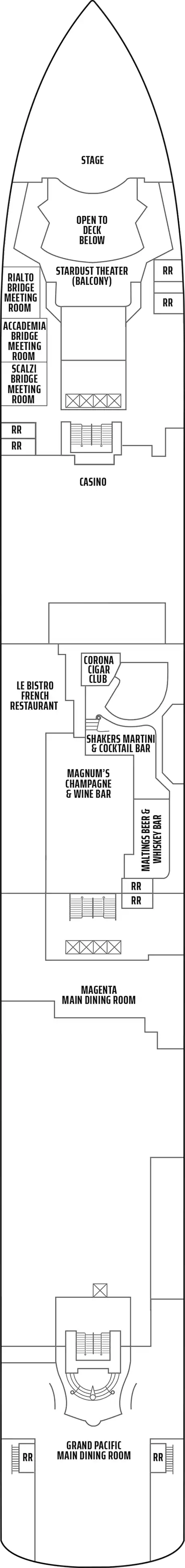Deck 6 deck plan for Norwegian Gem