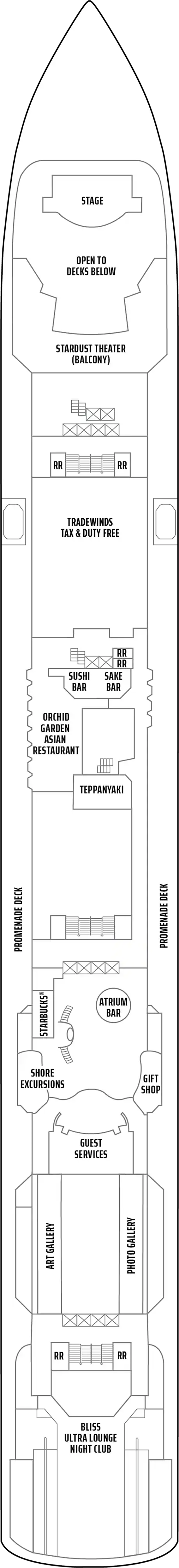 Deck 7 deck plan for Norwegian Gem