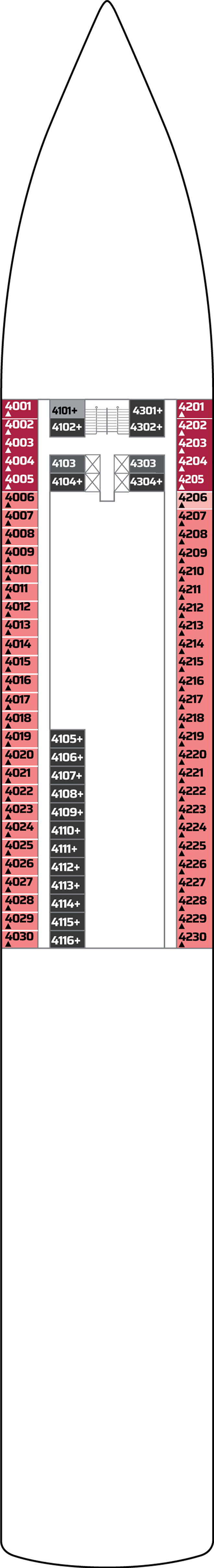 Biscayne (Deck 4) deck plan for Norwegian Sky